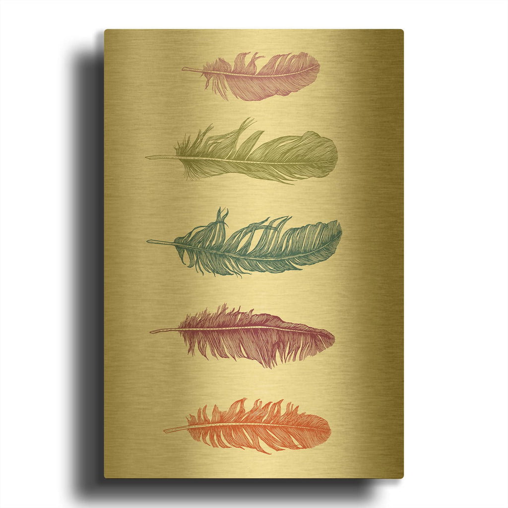 'Lucky Five' By Rachel Caldwell Gold Metal Wall Art