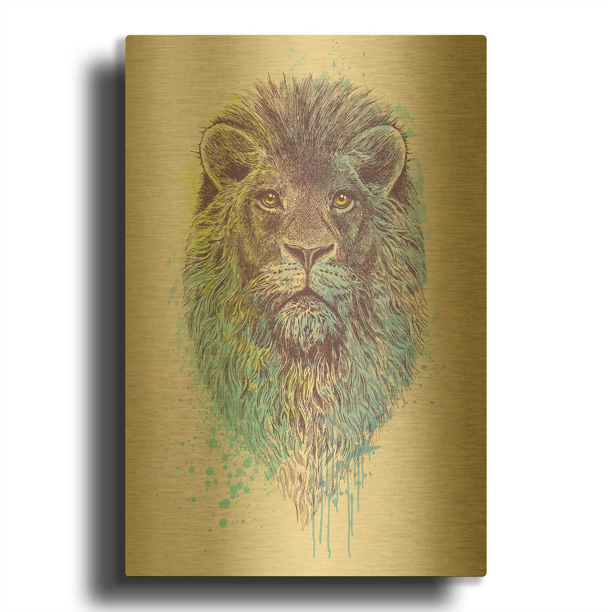 'Lion King' By Luxe Gold Metal Wall Art