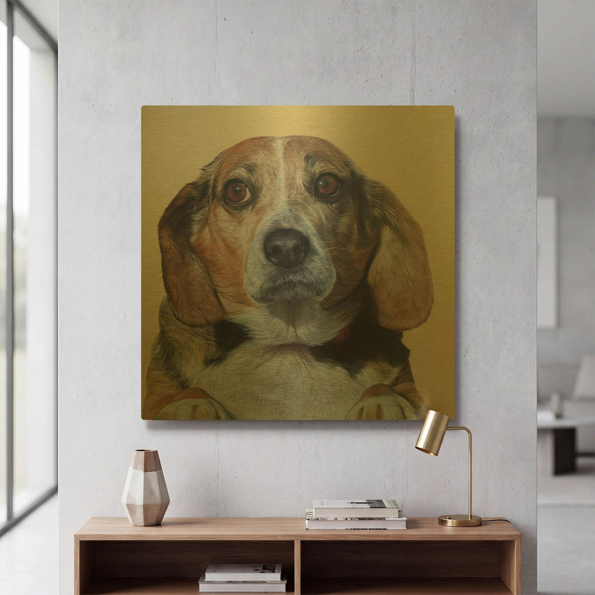 'Wiggles' By Sam Dolman Gold Metal Wall Art