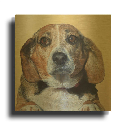 'Wiggles' By Sam Dolman Gold Metal Wall Art