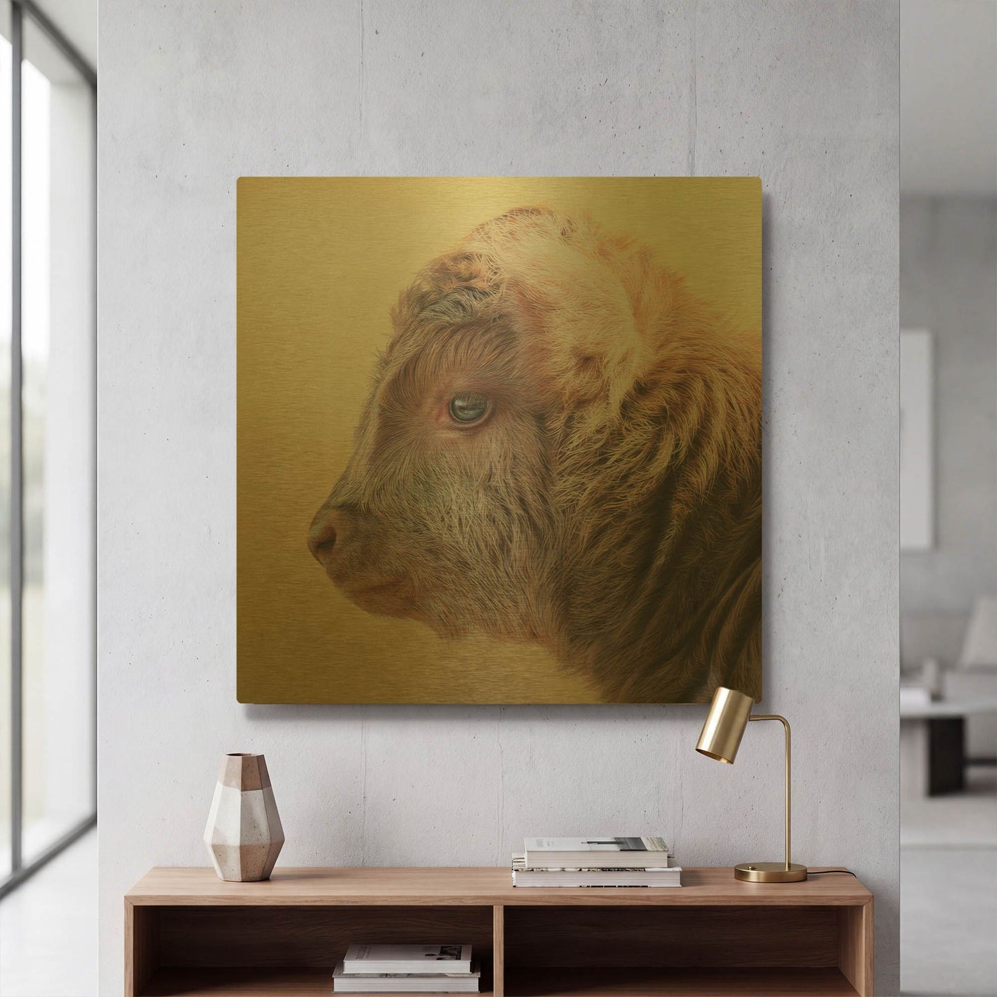 'Tilly' By Sam Dolman Gold Metal Wall Art