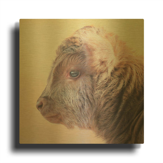 'Tilly' By Sam Dolman Gold Metal Wall Art
