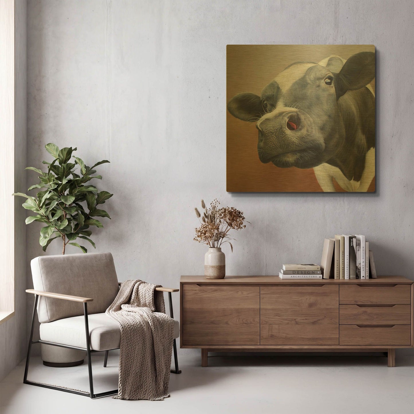 'Ruby' By Sam Dolman Gold Metal Wall Art