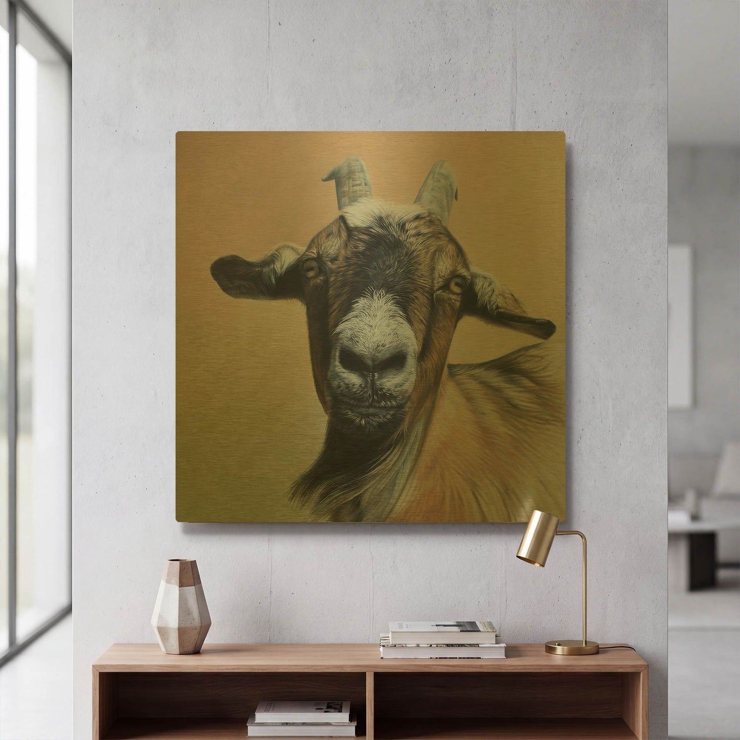 'Rosie' By Sam Dolman Gold Metal Wall Art