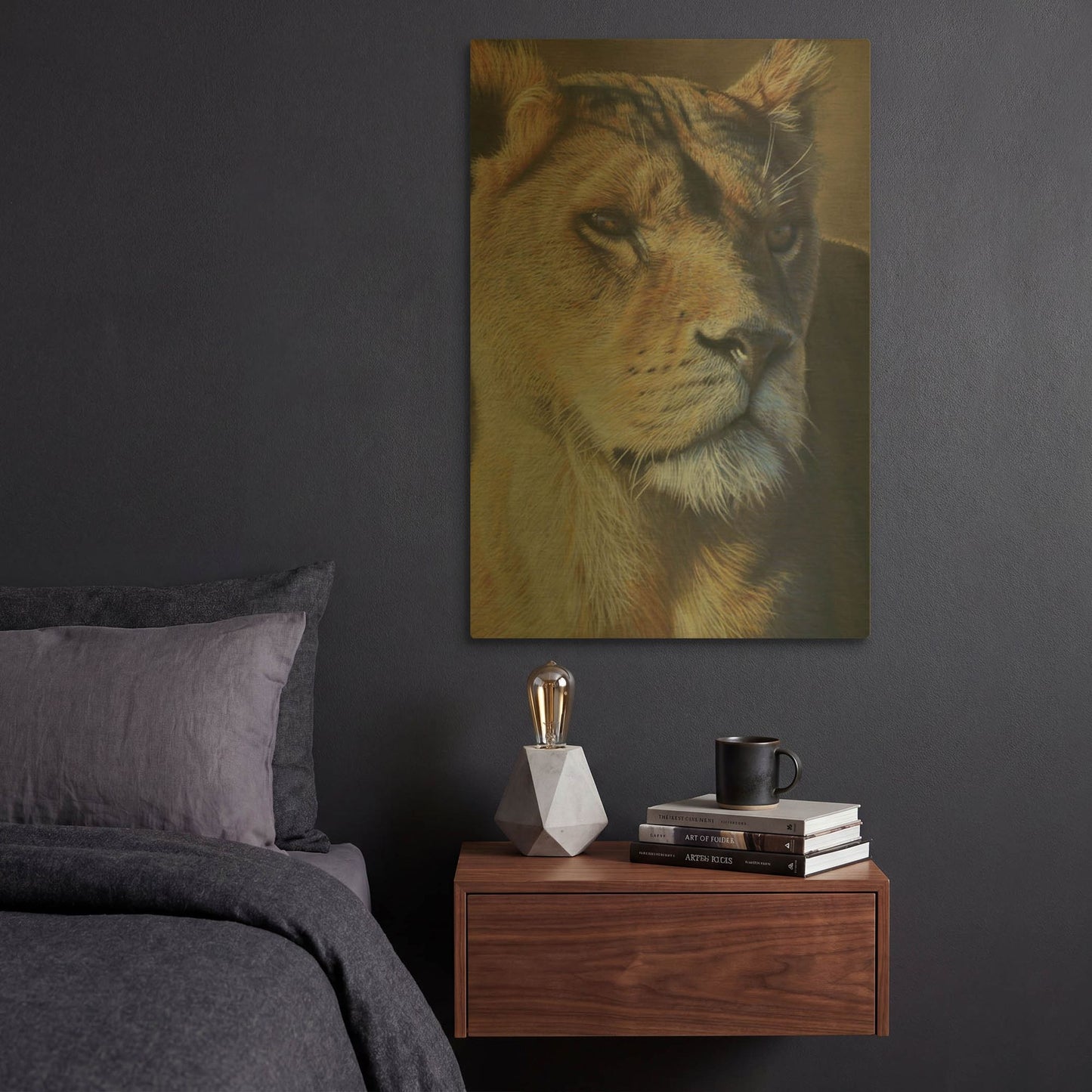 'Nia' By Sam Dolman Gold Metal Wall Art