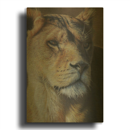 'Nia' By Sam Dolman Gold Metal Wall Art