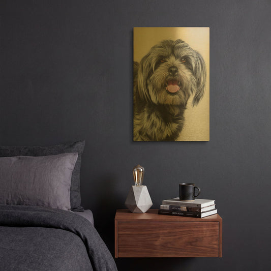 'Molly' By Sam Dolman Gold Metal Wall Art