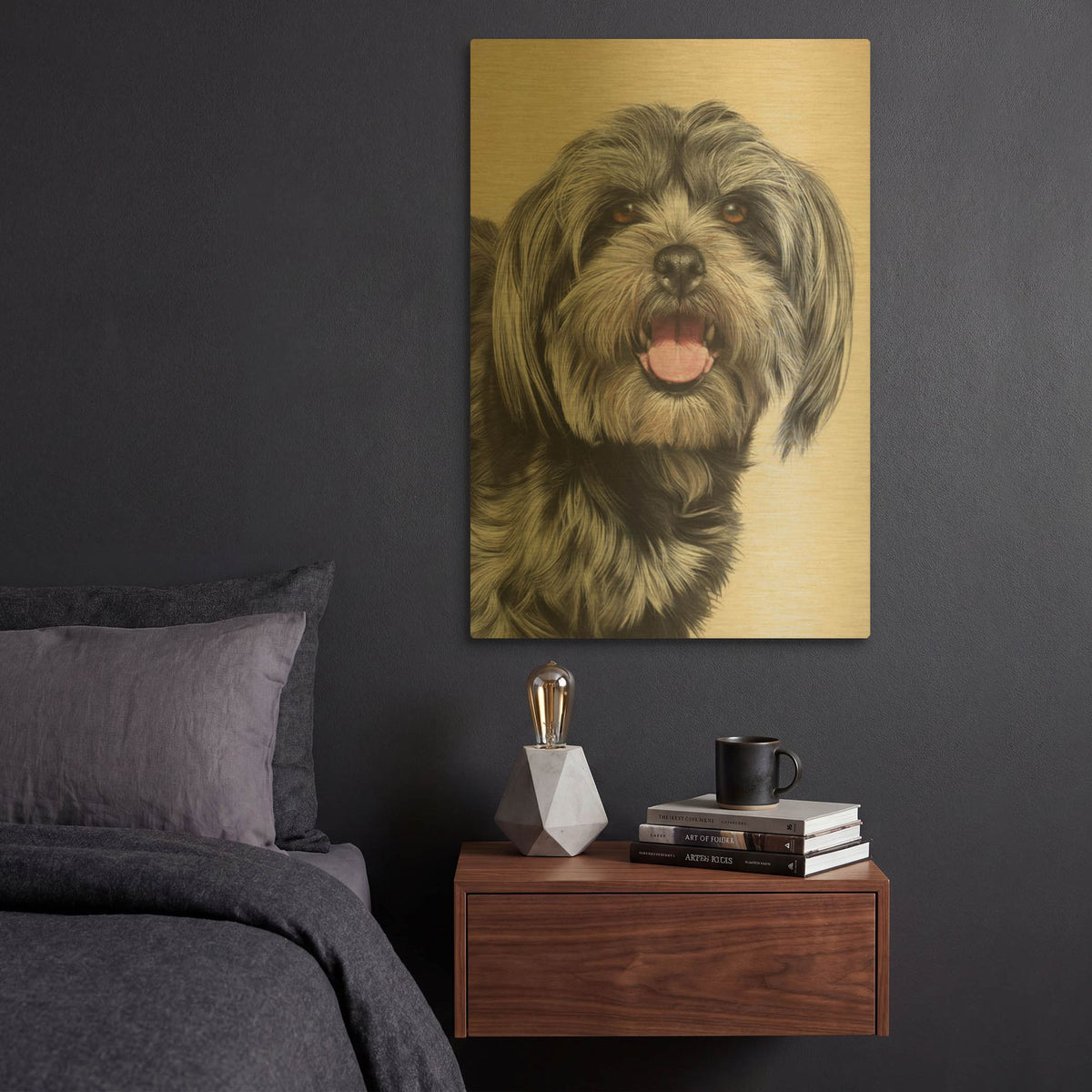'Molly' By Sam Dolman Gold Metal Wall Art