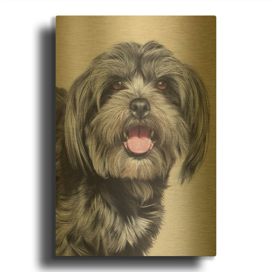 'Molly' By Sam Dolman Gold Metal Wall Art