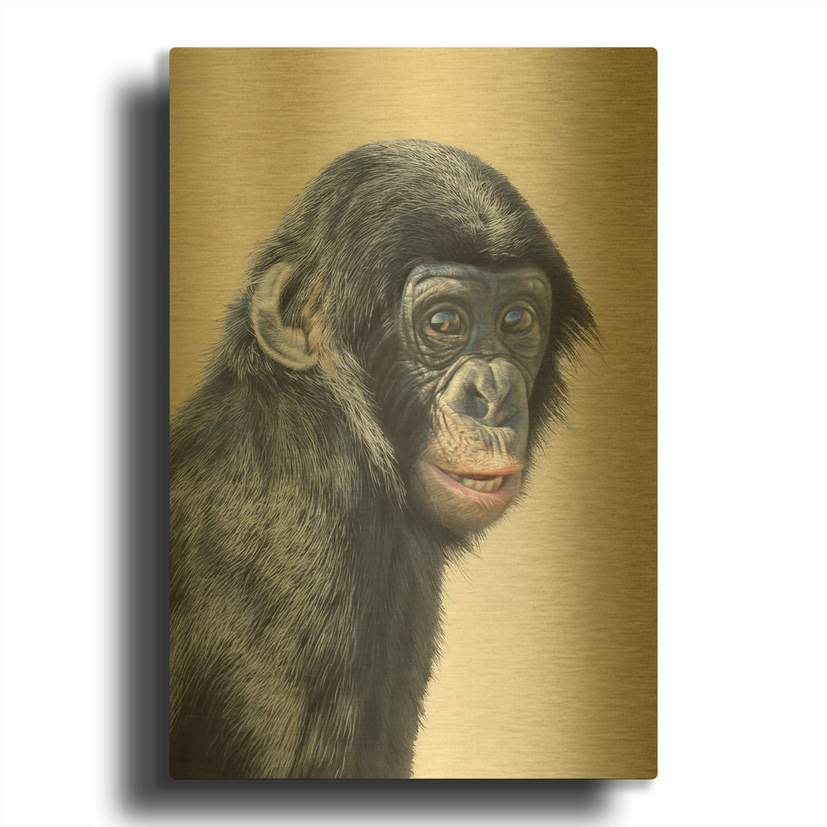 'Moku' By Sam Dolman Gold Metal Wall Art