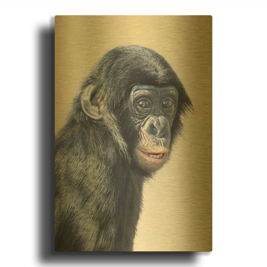 'Moku' By Sam Dolman Gold Metal Wall Art