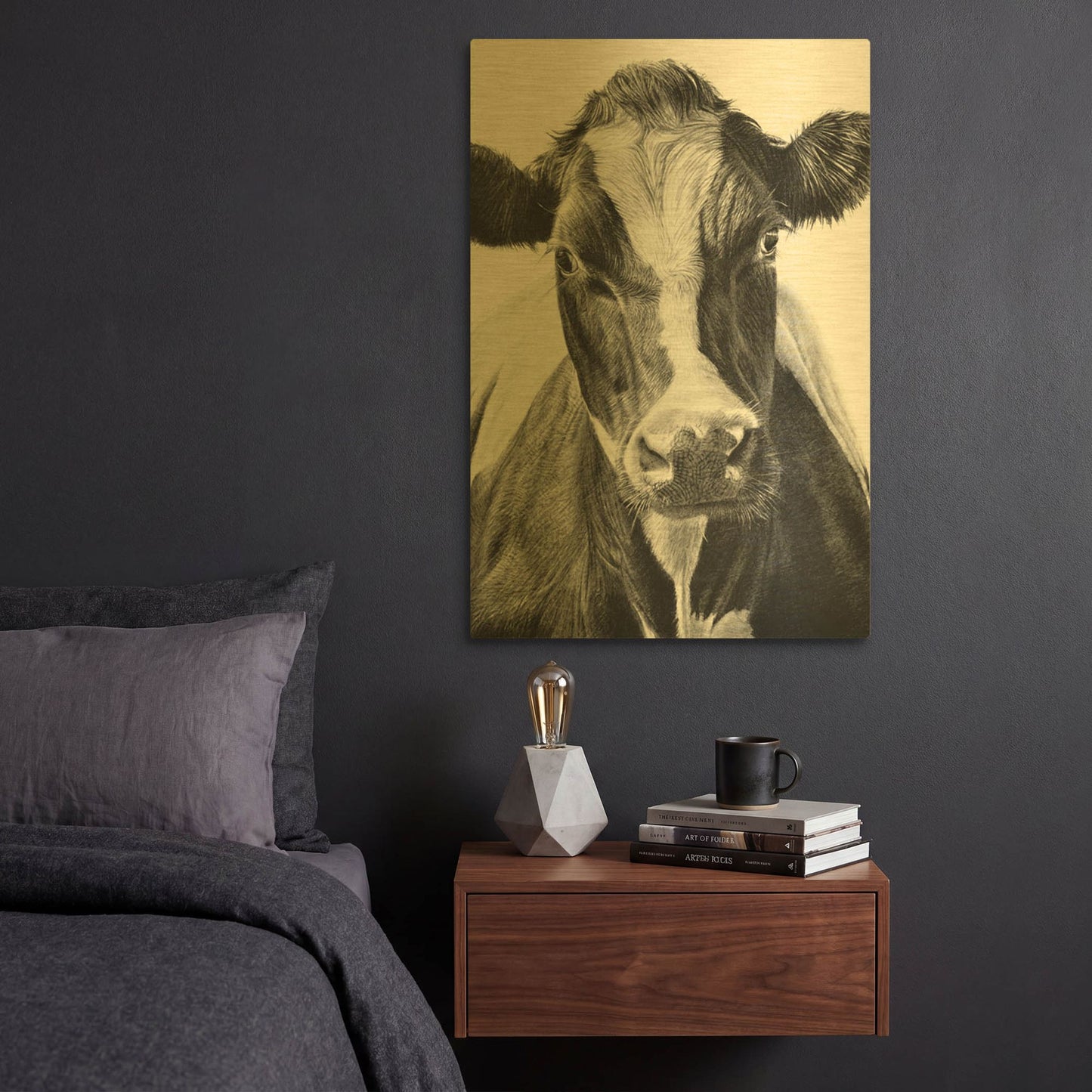 'Mary' By Sam Dolman Gold Metal Wall Art