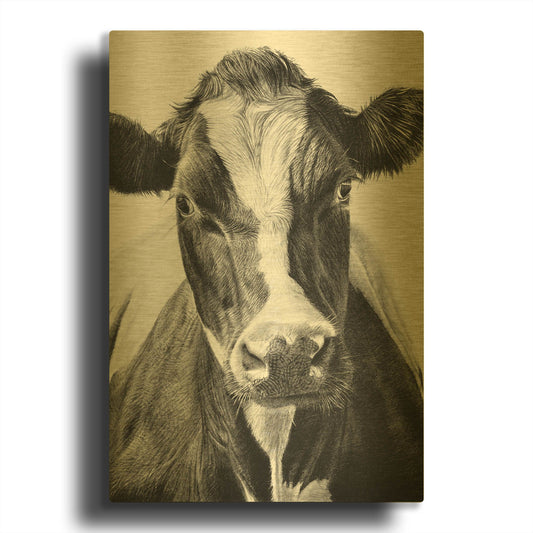 'Mary' By Sam Dolman Gold Metal Wall Art