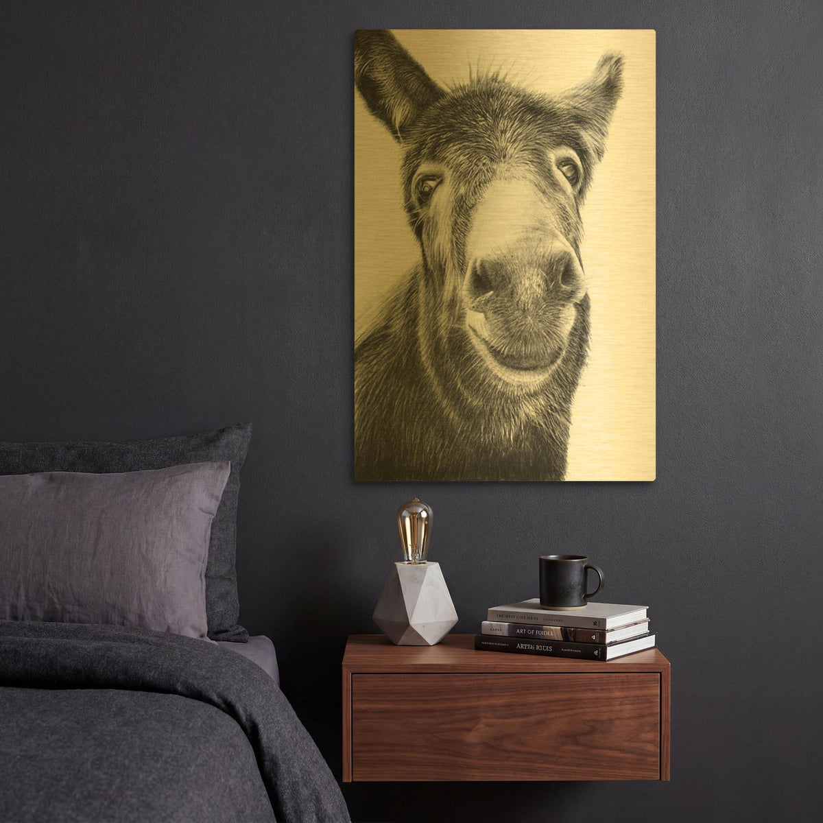 'Hazel' By Sam Dolman Gold Metal Wall Art