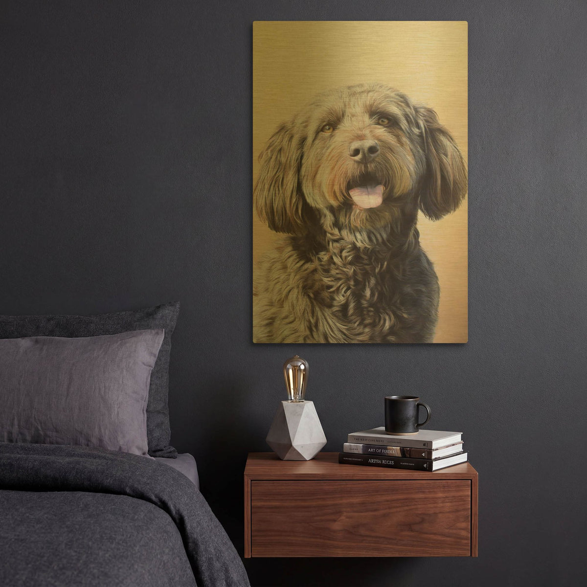 'Daisy' By Sam Dolman Gold Metal Wall Art