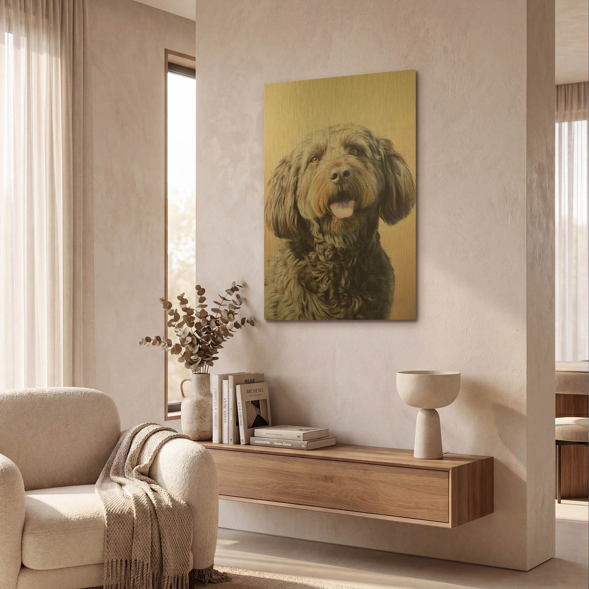 'Daisy' By Sam Dolman Gold Metal Wall Art