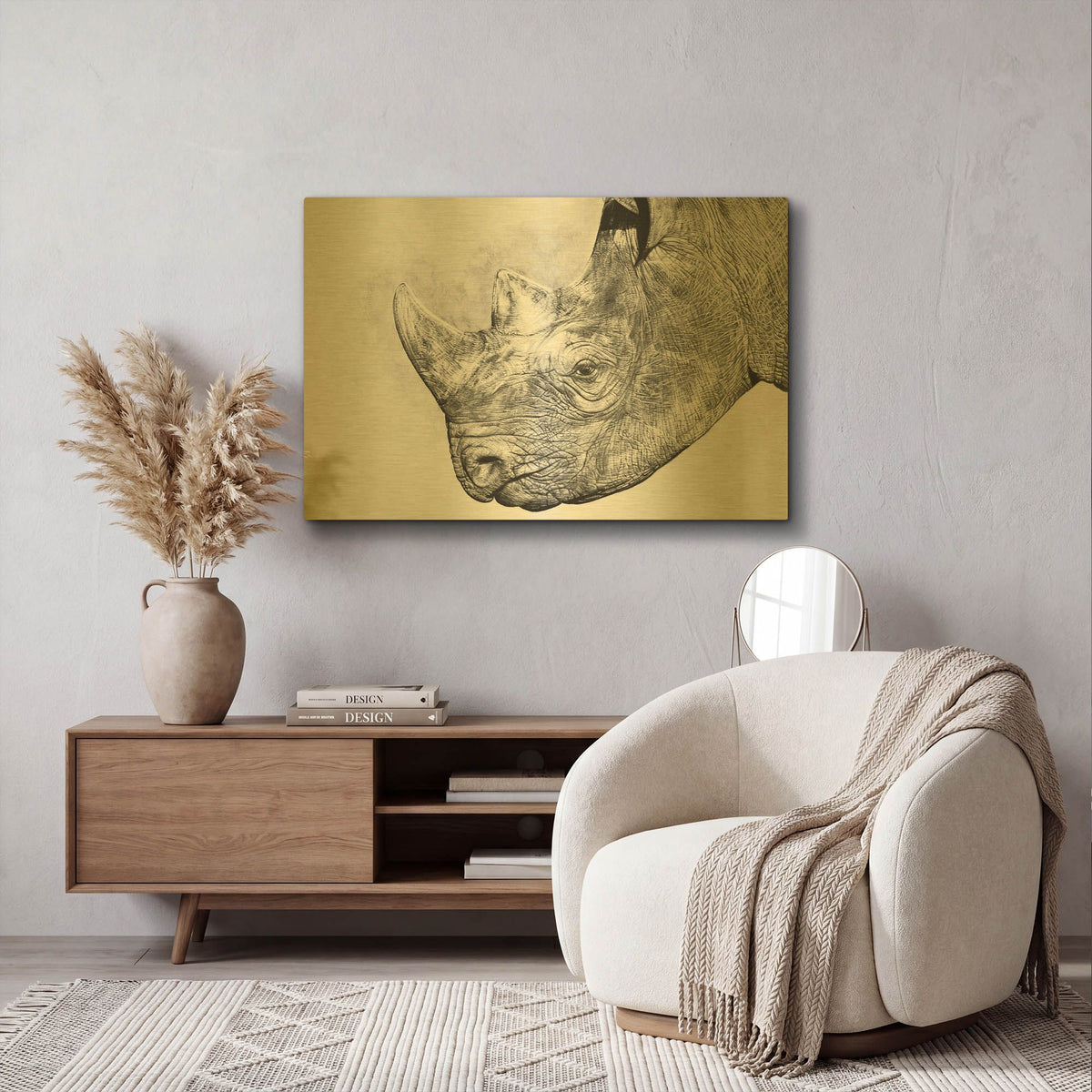 'Clara' By Sam Dolman Gold Metal Wall Art