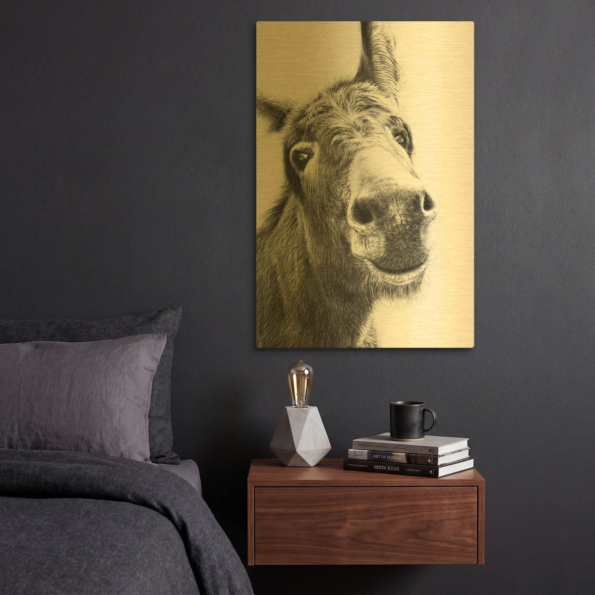 'Chesnut' By Sam Dolman Gold Metal Wall Art