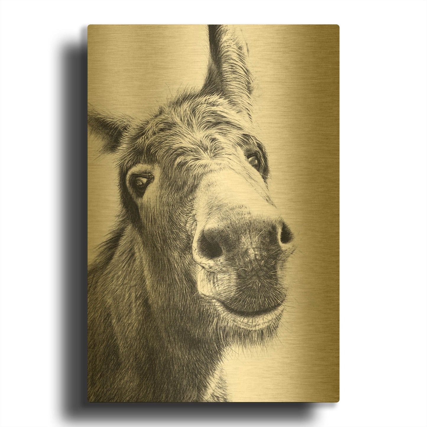 'Chesnut' By Sam Dolman Gold Metal Wall Art