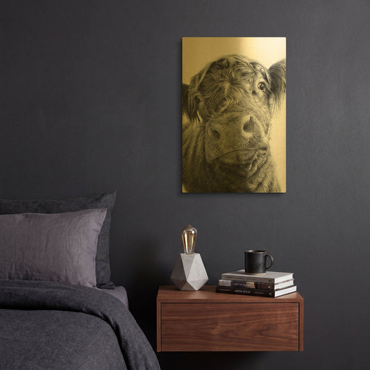 'Brenda' By Sam Dolman Gold Metal Wall Art