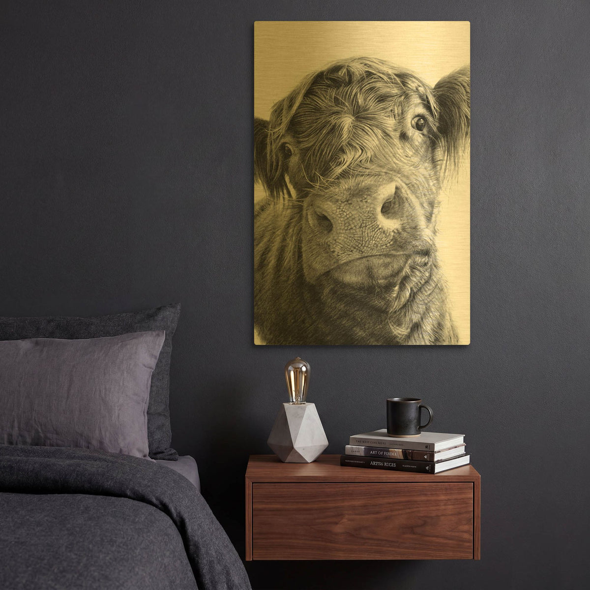'Brenda' By Sam Dolman Gold Metal Wall Art