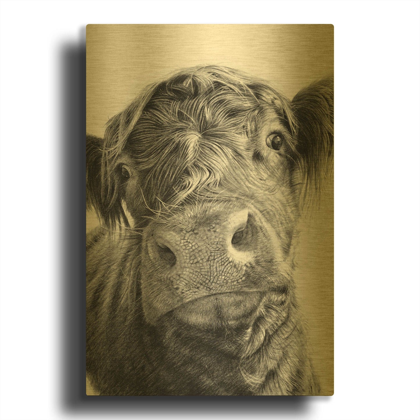 'Brenda' By Sam Dolman Gold Metal Wall Art