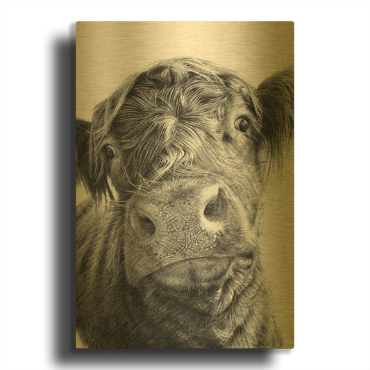 'Brenda' By Sam Dolman Gold Metal Wall Art