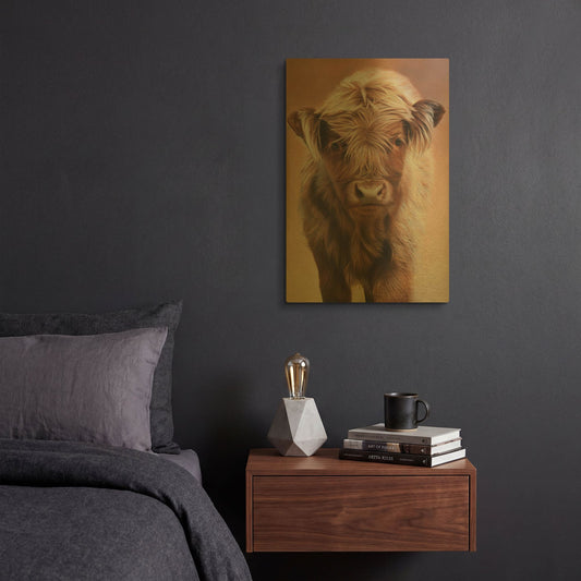 'Angus' By Sam Dolman Gold Metal Wall Art