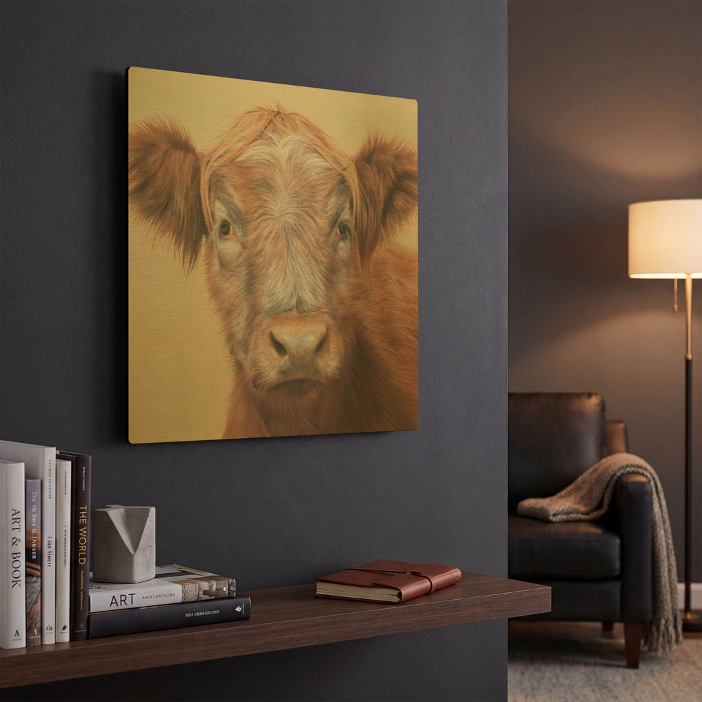 'Aila' By Sam Dolman Gold Metal Wall Art