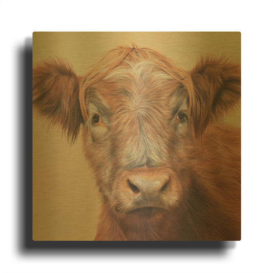 'Aila' By Sam Dolman Gold Metal Wall Art