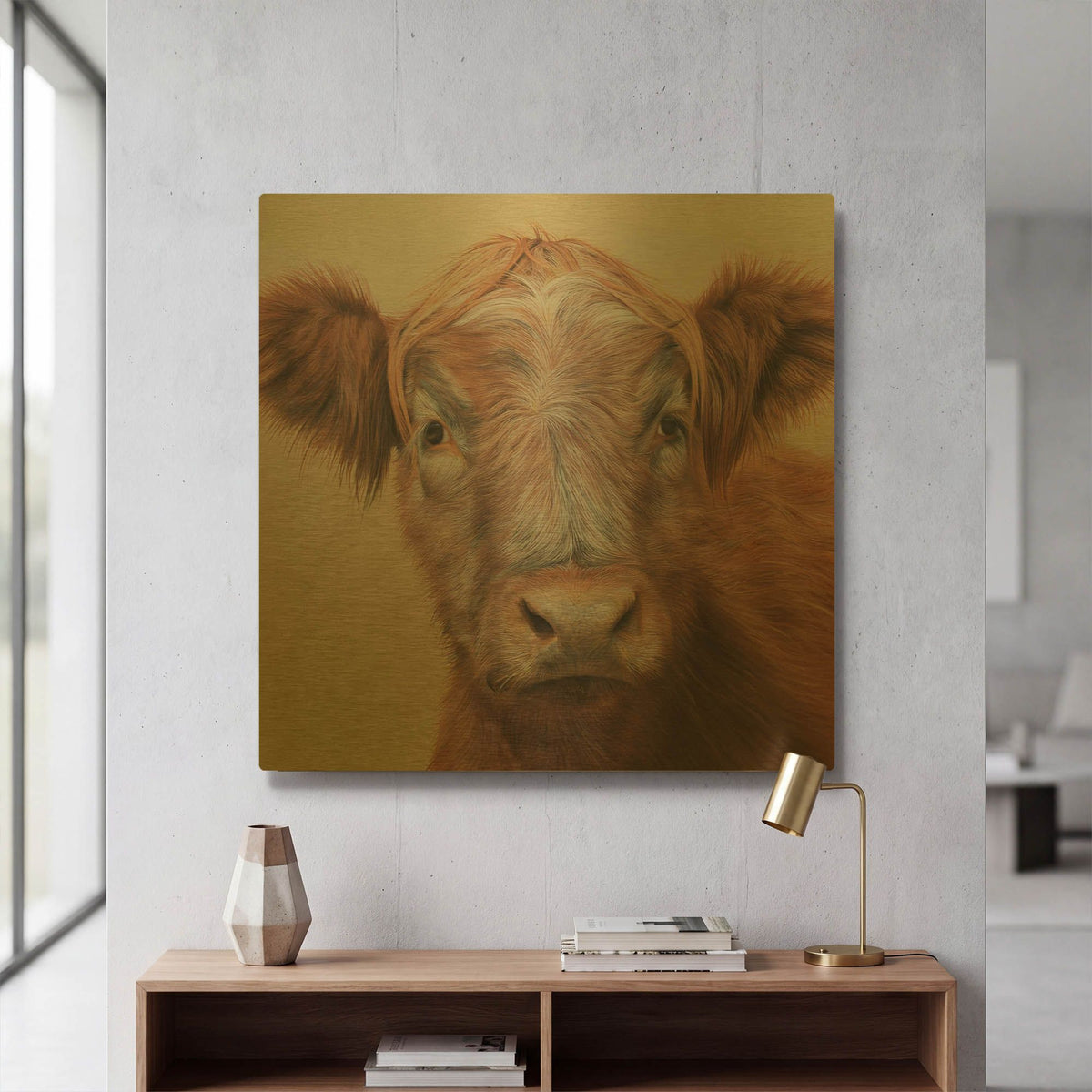 'Aila' By Sam Dolman Gold Metal Wall Art
