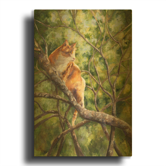 'Tiger' By Sarah Davis Gold Metal Wall Art