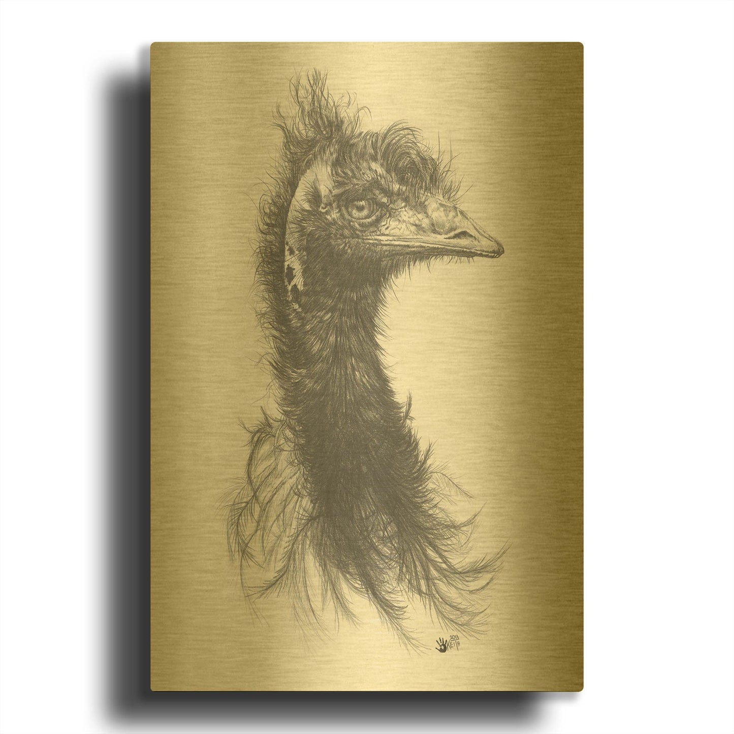 '100% Humidity' By Barbara Keith Gold Metal Wall Art