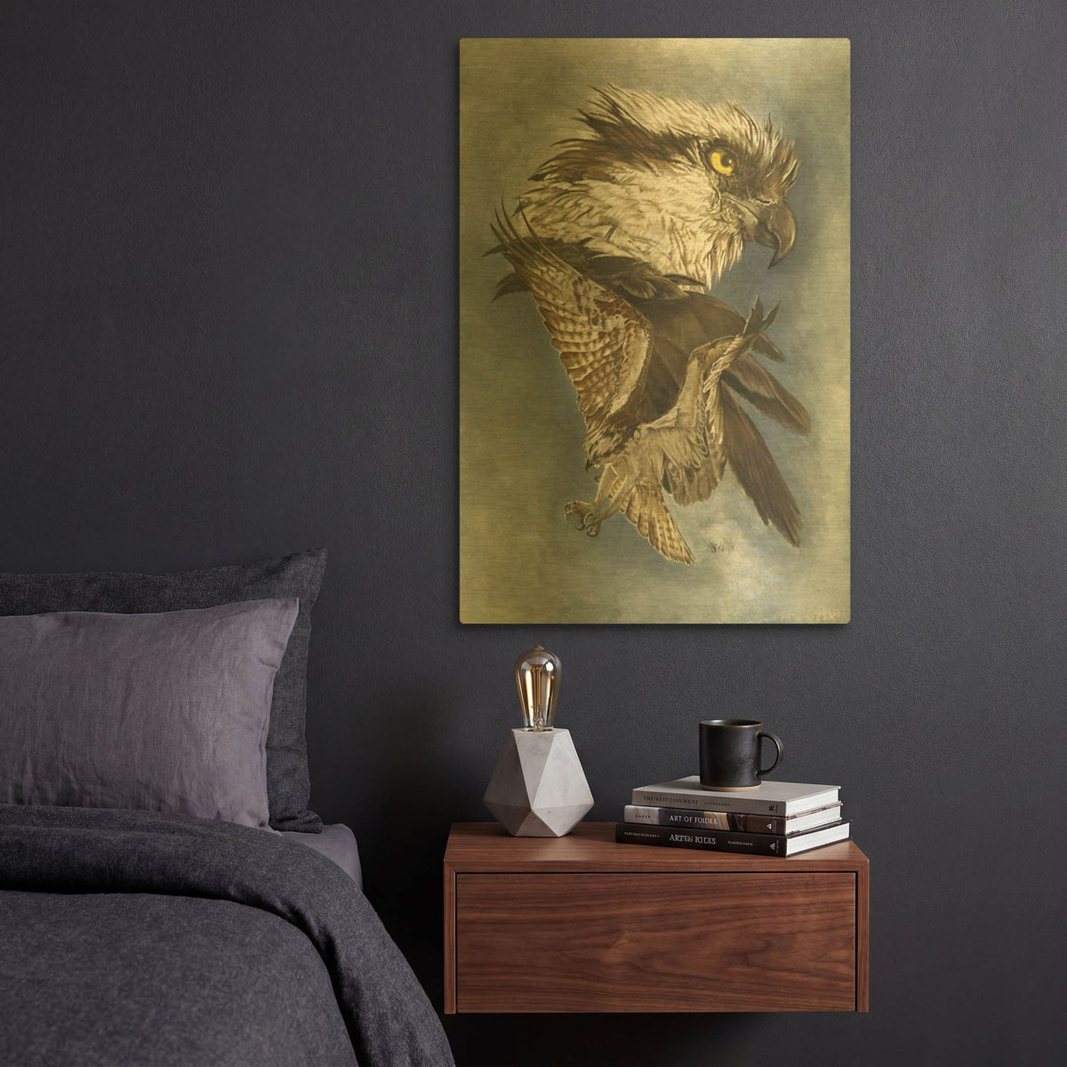 'Assail' By Barbara Keith Gold Metal Wall Art
