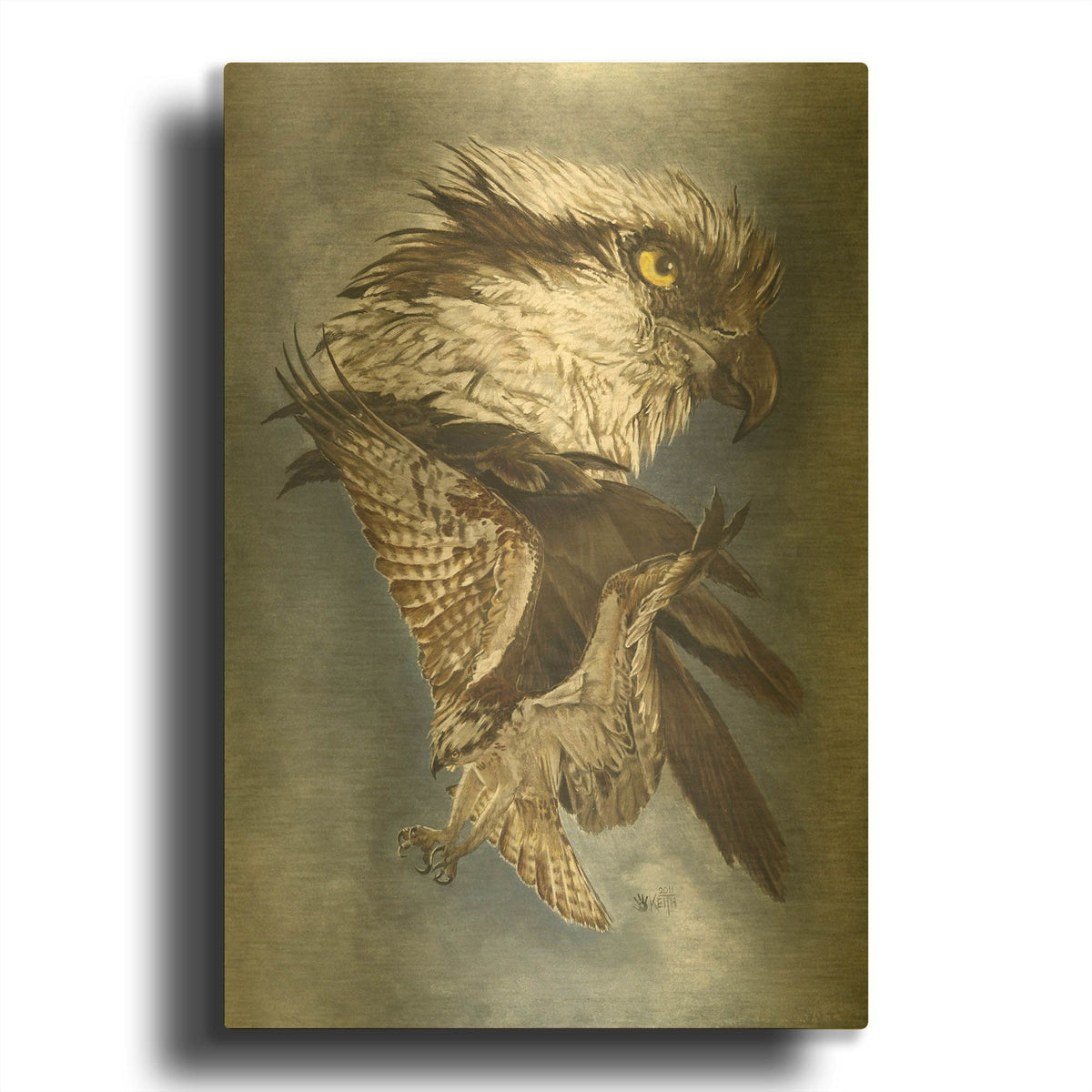 'Assail' By Barbara Keith Gold Metal Wall Art