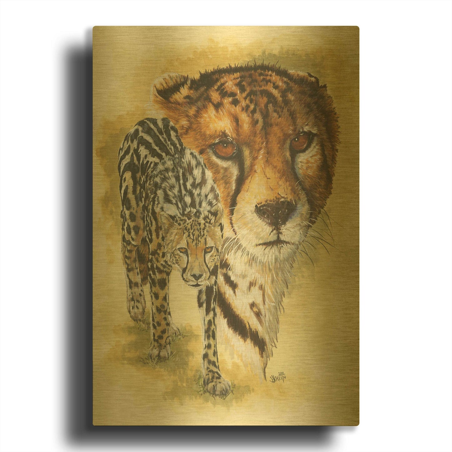 'Eminence' By Barbara Keith Gold Metal Wall Art