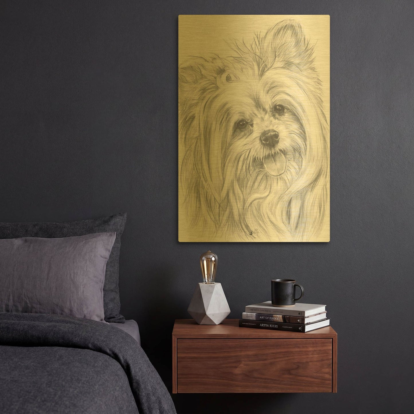 'Shi-Chi' By Barbara Keith Gold Metal Wall Art