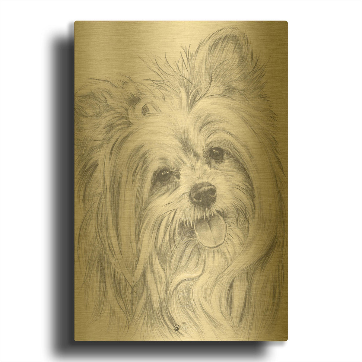 'Shi-Chi' By Barbara Keith Gold Metal Wall Art
