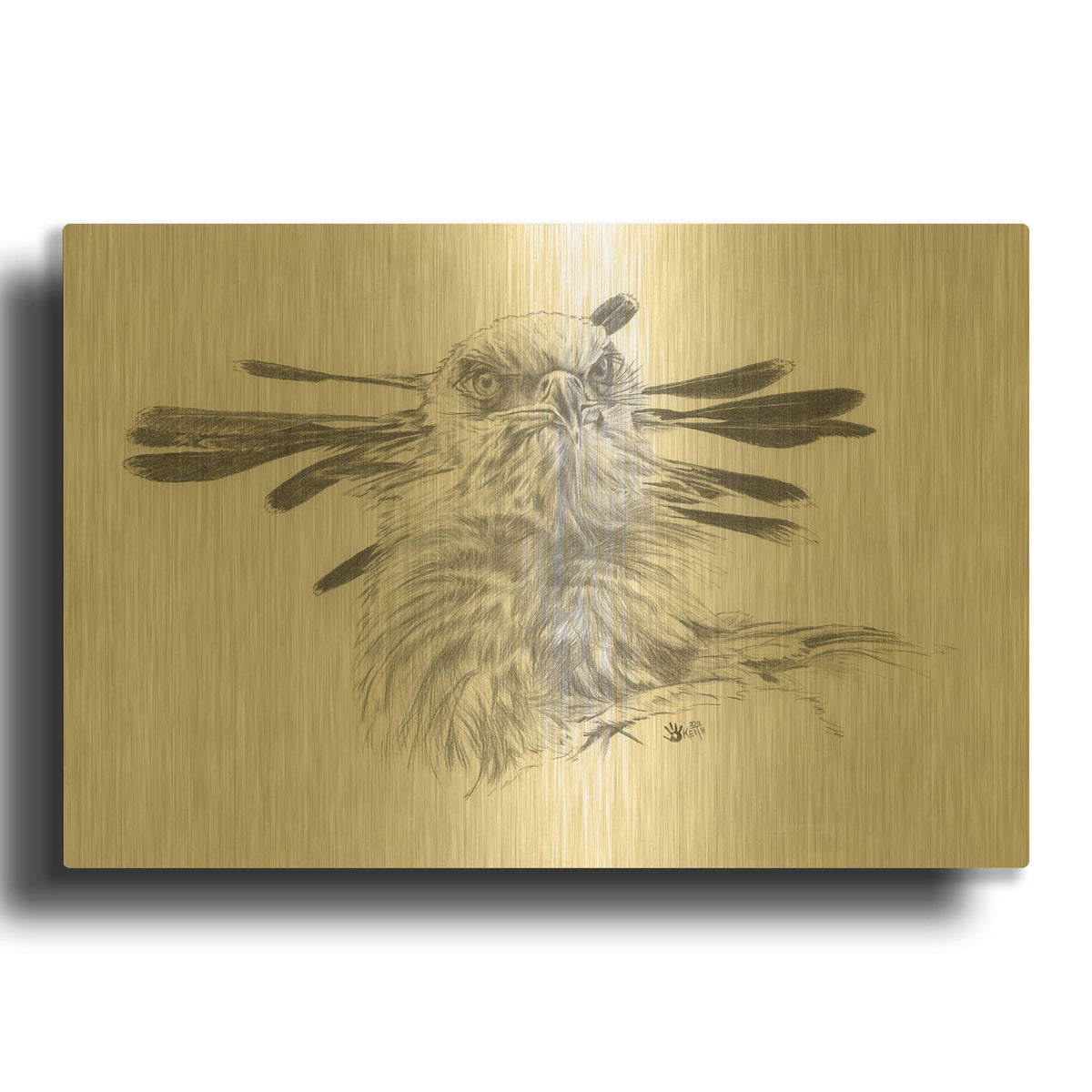'Nine 2 Five' By Barbara Keith Gold Metal Wall Art