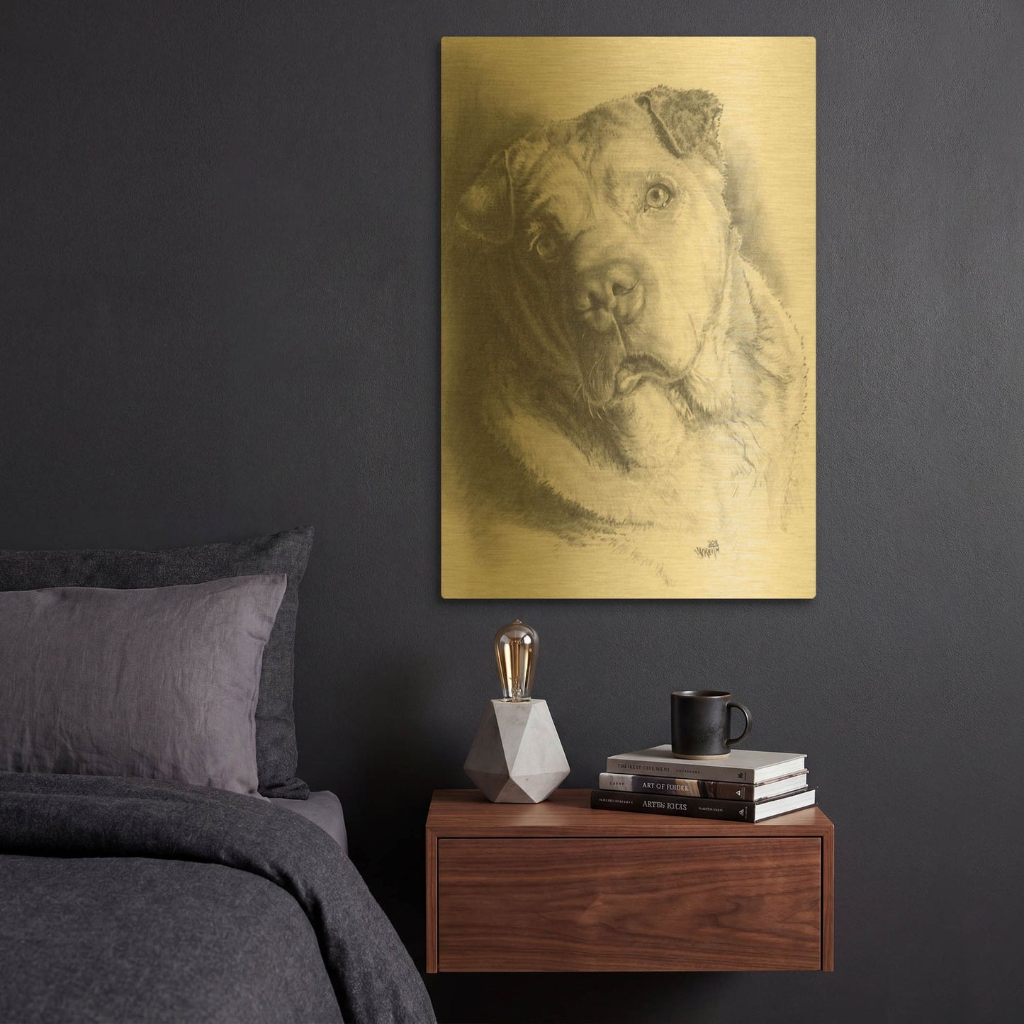 'Ori-Pei' By Barbara Keith Gold Metal Wall Art