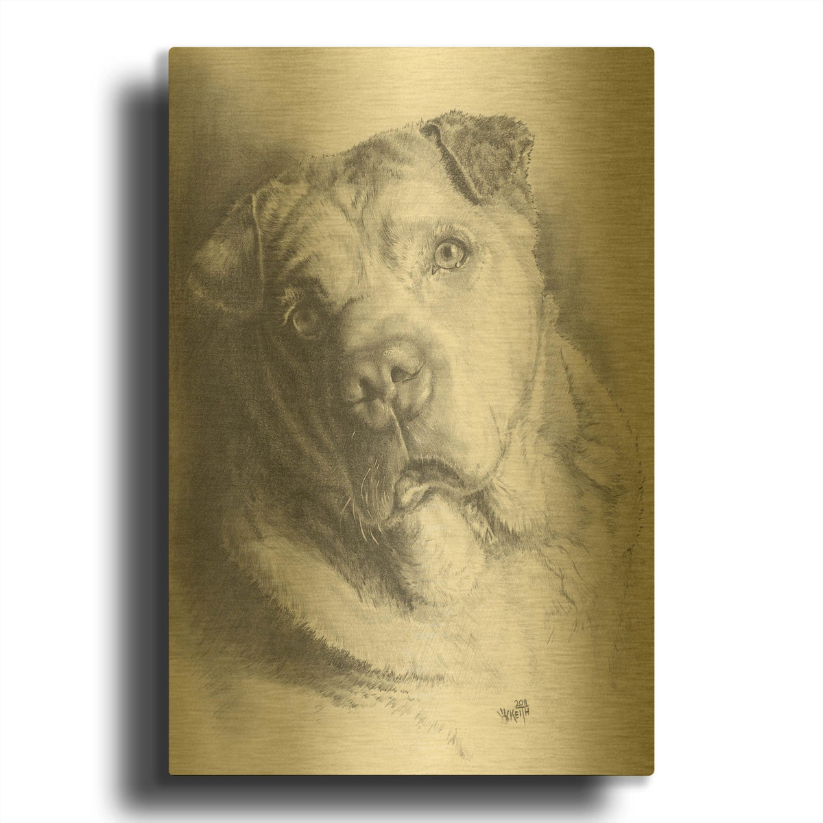 'Ori-Pei' By Barbara Keith Gold Metal Wall Art