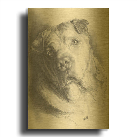 'Ori-Pei' By Barbara Keith Gold Metal Wall Art