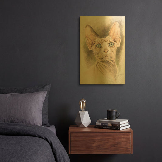 'Sphinx' By Barbara Keith Gold Metal Wall Art