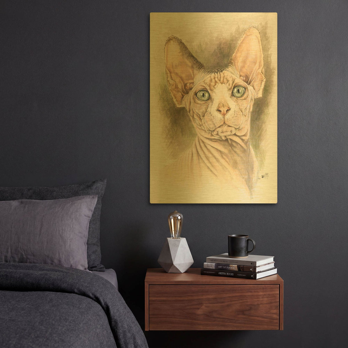 'Sphinx' By Barbara Keith Gold Metal Wall Art