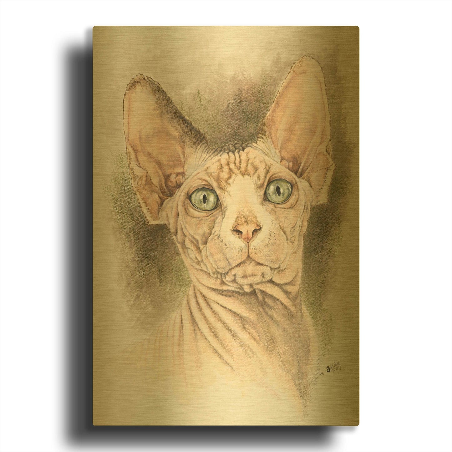 'Sphinx' By Barbara Keith Gold Metal Wall Art