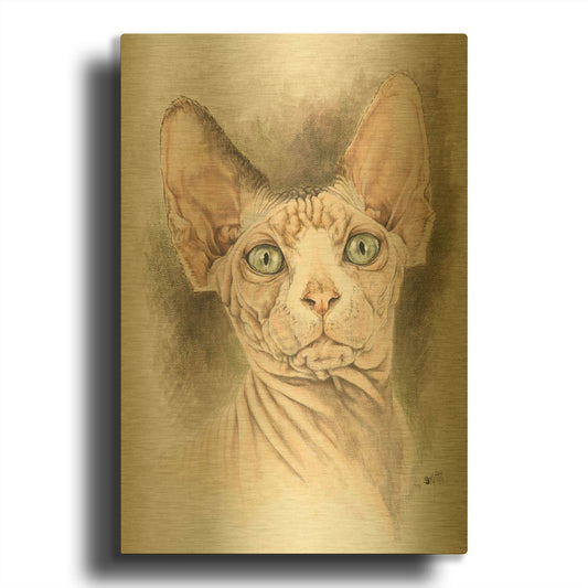 'Sphinx' By Barbara Keith Gold Metal Wall Art