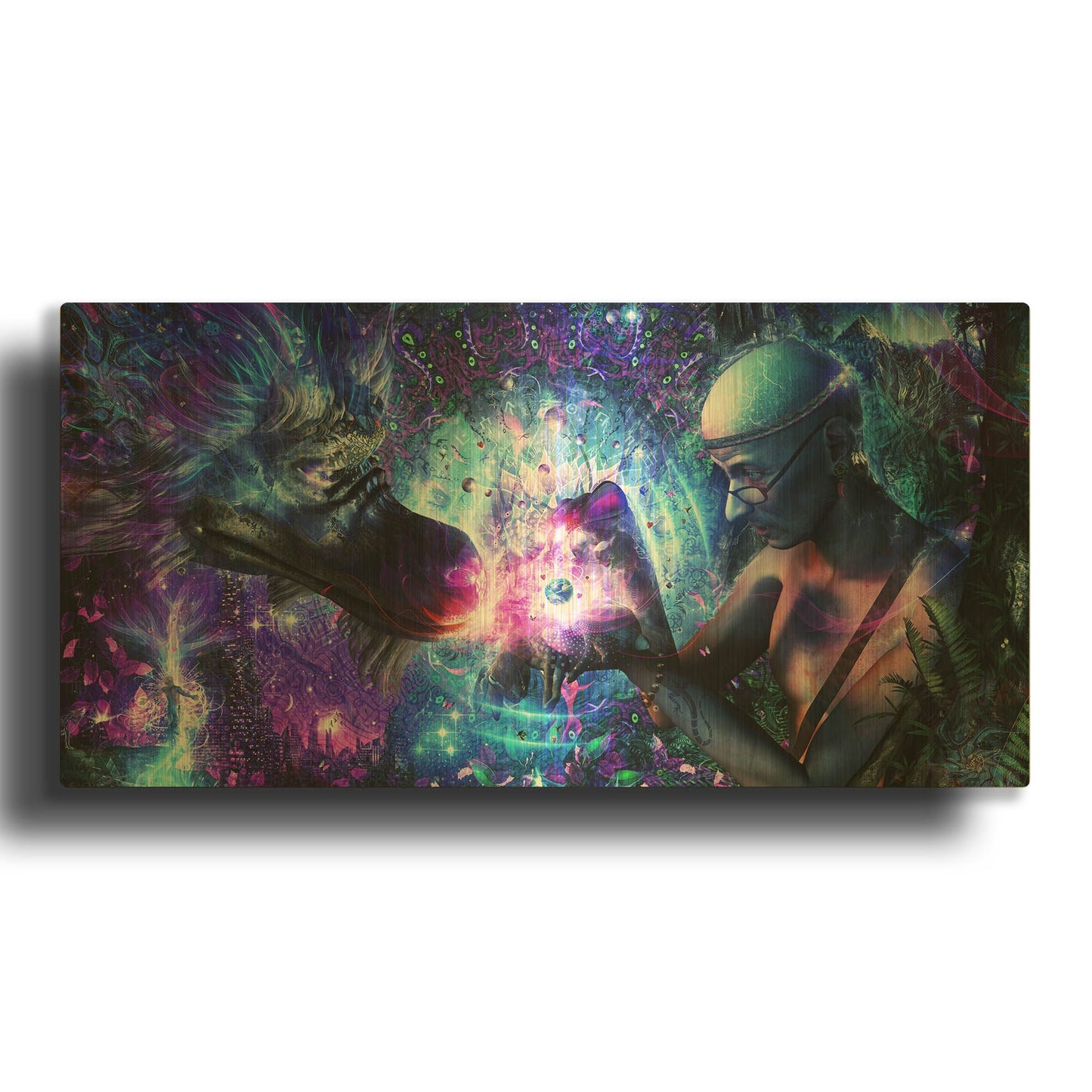 'A Spirit' By Cameron Gray Gold Metal Wall Art