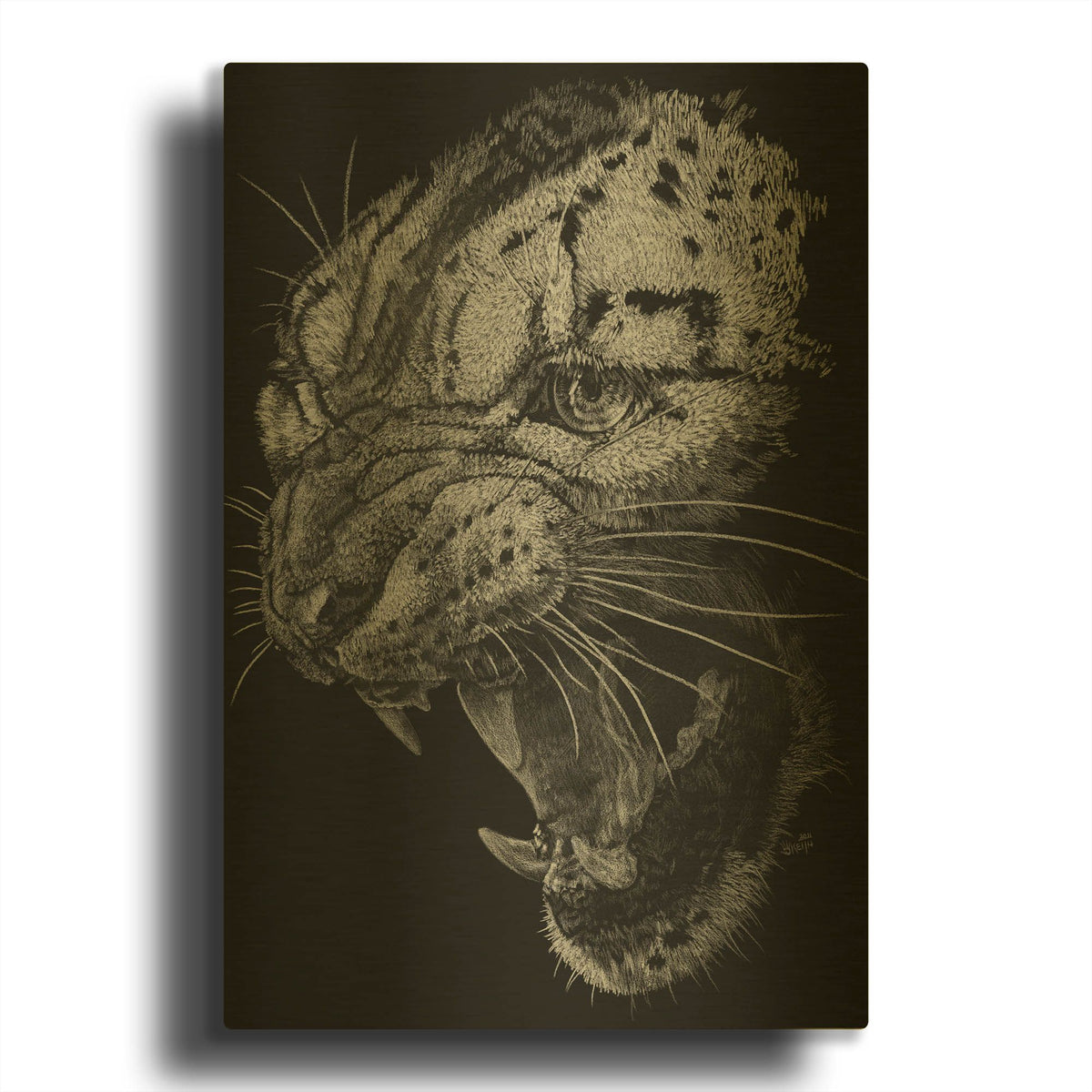 'Ire' By Barbara Keith Gold Metal Wall Art