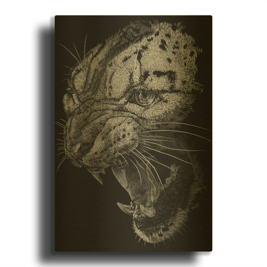 'Ire' By Barbara Keith Gold Metal Wall Art