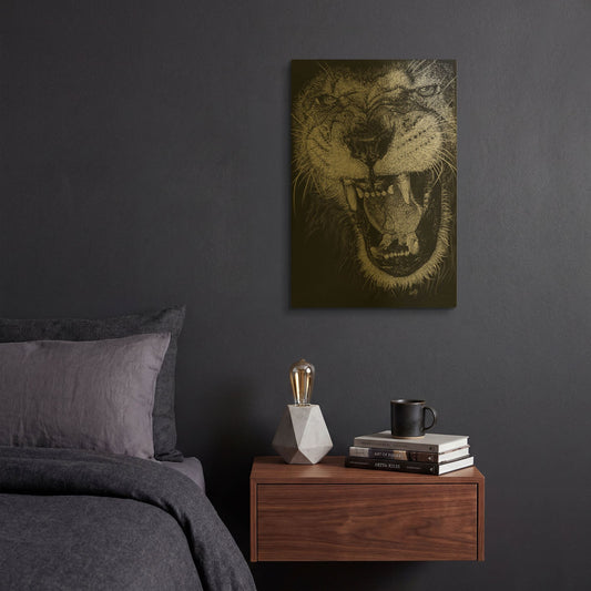 'Madness' By Barbara Keith Gold Metal Wall Art